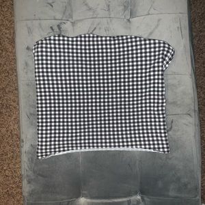 Gingham tube top